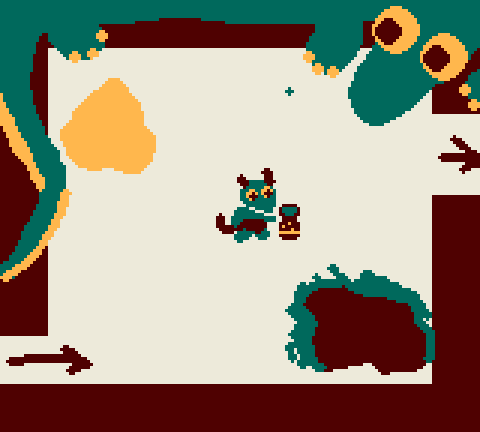 small cave with a dragon looking over our kobold
